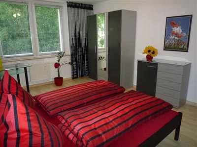 Ferienwohnung Chemnitz Kaßberg - Schlafzimmer mit Doppelbett